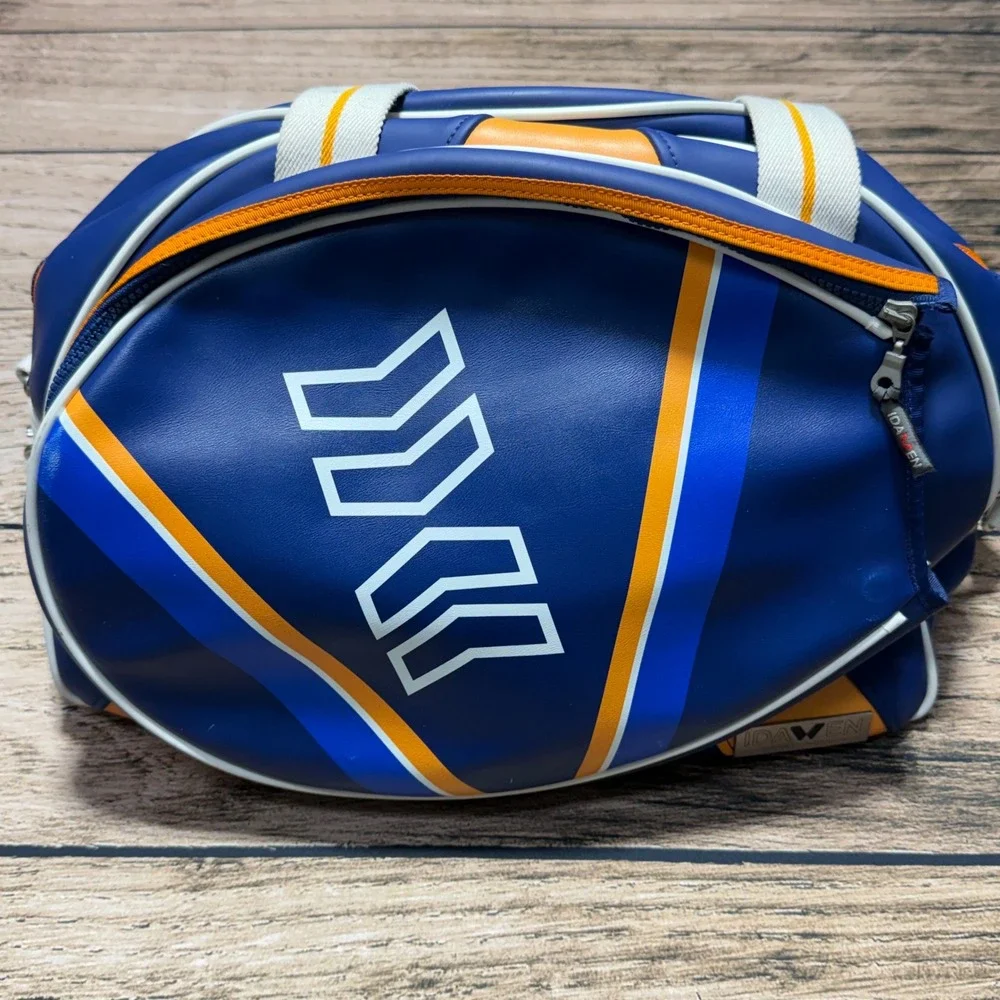 Idawen Tennis Paddle Bag Men Large Blue Orange Limited Edition Duffel Spain